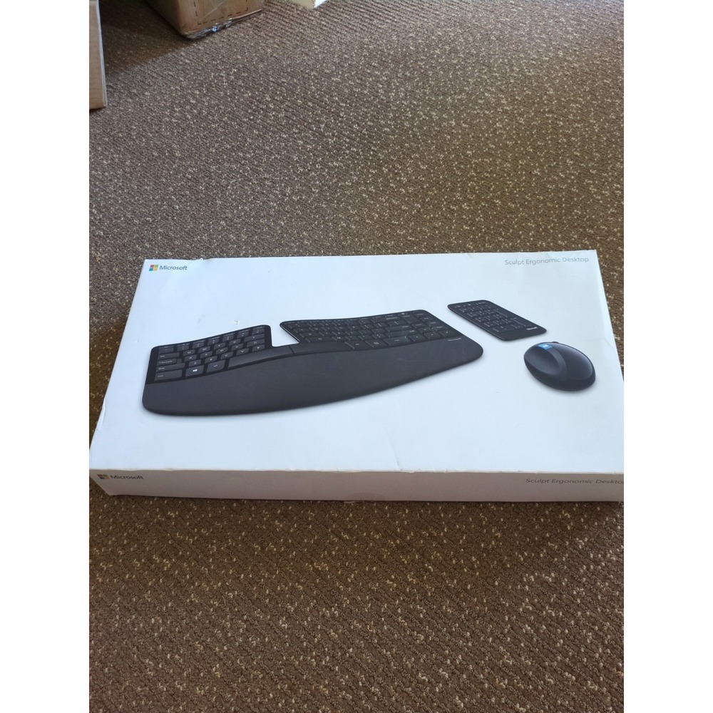 Open Box Microsoft Sculpt Ergonomic Desktop Keyboard L5V-00001 NO MOUSE DONGLE